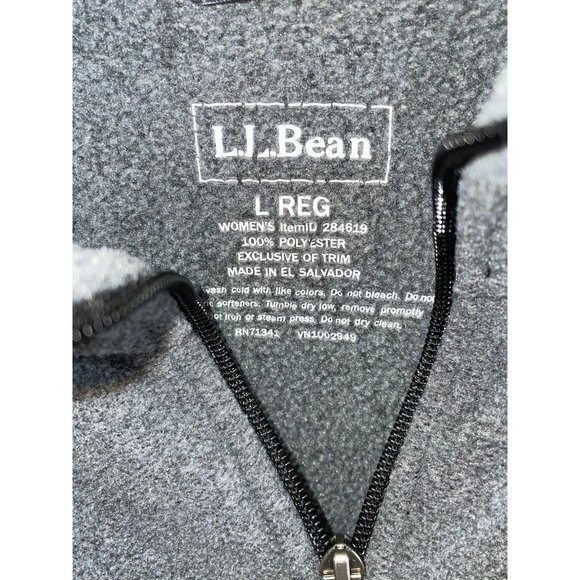 L L Bean Womens Gray Zip Front Jacket Size L (25720) - Picture 3 of 3